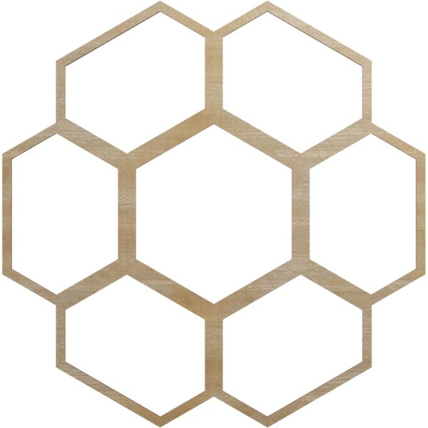 Ekena Millwork Florin Wood Fretwork Pierced Ceiling Medallion, Hickory, 30"OD x 10 1/2"ID x 3/8"T CMWP30X30X0375FOHI - main